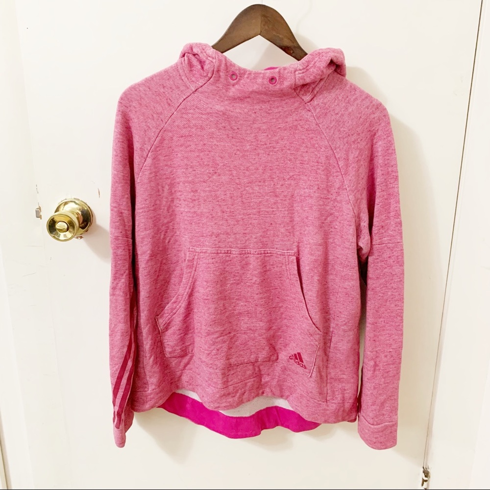 🎁 5/$25 ADIDAS S2S Pullover Hoodie pink sweatshirt large